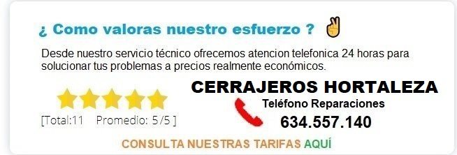 cerrajeros Hortaleza precios